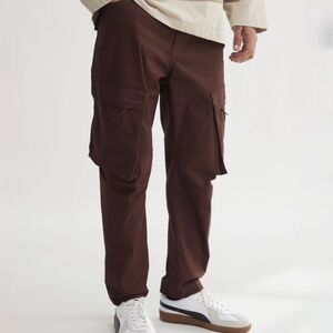Urban Outfitters Standard Cloth Brown Curved Cargo Pants - Size Large - NWT